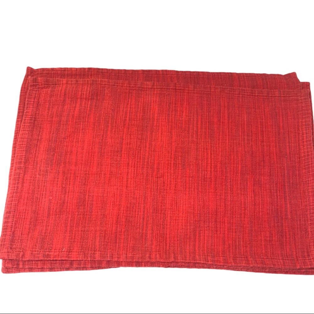Crate & Barrel Red Tie Dye Cotton Placemats set of 4